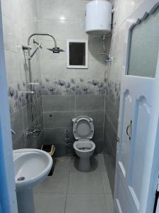 a bathroom with a toilet and a sink at AnDy Nubian Guest House in Aswan