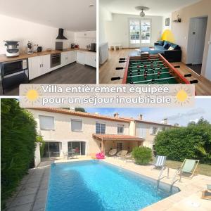 Bazén v ubytovaní Grande maison familiale avec piscine, proche plage alebo v jeho blízkosti