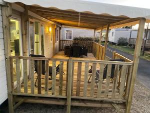 Balkón nebo terasa v ubytování Mobil Home Dalhias 1