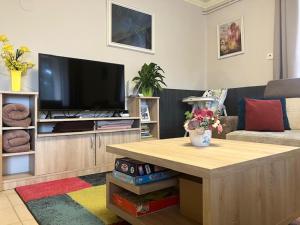 A television and/or entertainment centre at Jászay vendégház Parádsasvár