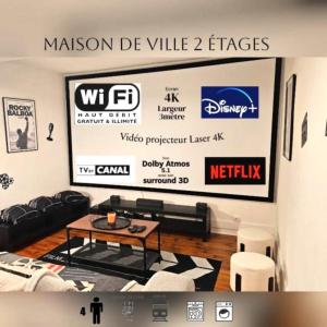 Πιστοποιητικό, βραβείο, πινακίδα ή έγγραφο που προβάλλεται στο Cinéma Privé Maison Cosy Romantique