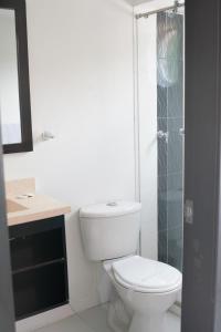 A bathroom at Hotel Diego Pacho