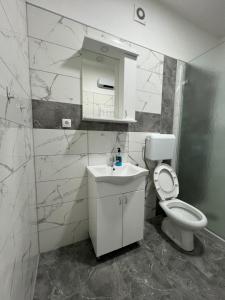 A bathroom at Apartmani Ćosić - Kuršumlijska banja