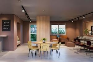 Istumisnurk majutusasutuses Apartamento com 2 quartos com ar em Moema