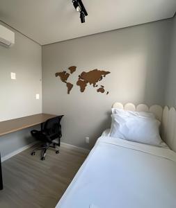 Voodi või voodid majutusasutuse Apartamento com 2 quartos com ar em Moema toas