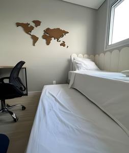 Voodi või voodid majutusasutuse Apartamento com 2 quartos com ar em Moema toas