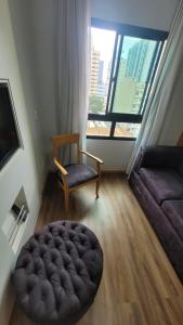 Posezení v ubytování Flat em pinheiros equipado em hotel 4 stat