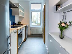 O bucătărie sau chicinetă la 6 Betten am Bahnhof der Kulturhauptstadt 2025 +18 fotografii