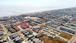 Pemandangan umum bagi Port Aransas atau pemandangan bandar yang diambil dari rumah percutian