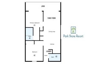 a floor plan of a unit at the park shore resort at Luxury With Private Lanai Views and Close to the Pool in Naples