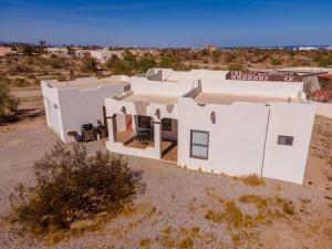 an aerial view of a white house in the desert at Casa Tilly El Dorado Ranch San Felipe Rental Home in Playa El Paraíso