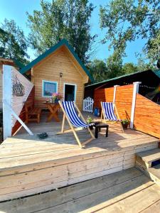 Bygningen som feriehuset ligger i