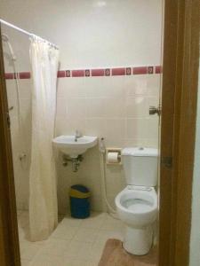 une salle de bains avec toilettes et lavabo dans l'établissement TGH 2 The Garden Villa The Guest House Badian, à Dagatan