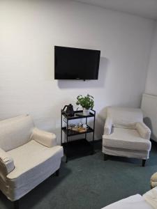 TV a/nebo společenská místnost v ubytování Parkhotel Bad Brambach