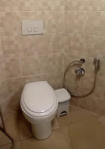 a bathroom with a toilet and a shower at Casa Paola in Monti