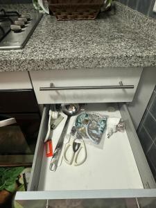 Kuchyň nebo kuchyňský kout v ubytování Fnideq Superbe appartement