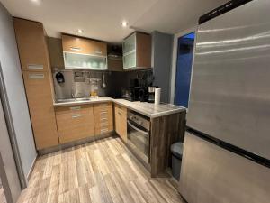 Dapur atau dapur kecil di T3 duplex terrasse-parking Groupama Stadium LDLCArena +13 gambar
