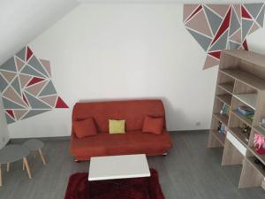 Χώρος καθιστικού στο La Gagère, maison de campagne berrichonne