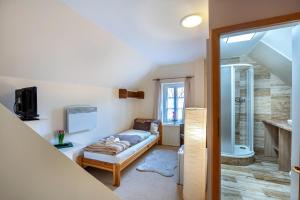 Un baño de Rodinný hotel Myslivna