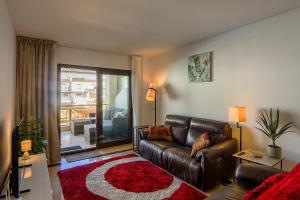 Χώρος καθιστικού στο Beach side apartment La Duquesa