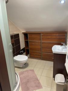 Koupelna v ubytování Pokoje i apartamenty nad Letniskową + 40 fotografií