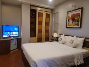TV a/nebo společenská místnost v ubytování Luxeden Hotel Hanoi