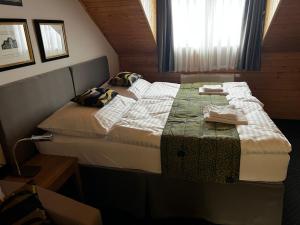 Postel nebo postele na pokoji v ubytování Hotel a vinařství Sádek