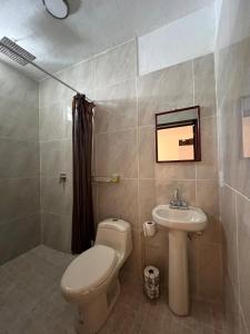 Koupelna v ubytování Casa Jardín