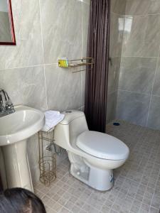 Koupelna v ubytování Casa Jardín