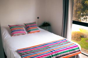 Ένα ή περισσότερα κρεβάτια σε δωμάτιο στο Temazcal Hostel
