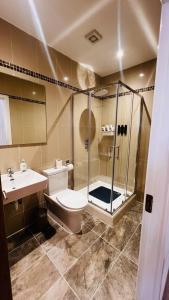Koupelna v ubytování Mulligan Hotel