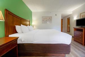 Postel nebo postele na pokoji v ubytování Tulsa Square Hotel Central, I-44 By OYO