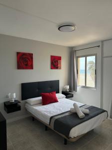 Katil atau katil-katil dalam bilik di Costa Serena apartment 1ª línea