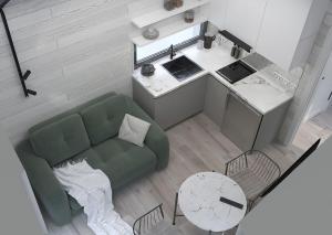 Posezení v ubytování Apple Hostel Bishkek
