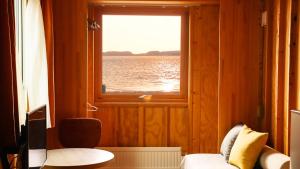 Udsigt til en flod der løber i nærheden af landstedet