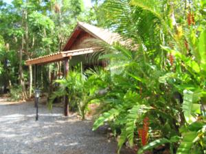 een klein gebouw midden in een bos bij Eco Pousada Villa Verde in Bonito