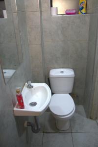 a bathroom with a toilet and a sink at Legatus Cozy Studios 3 in Ongata Rongai  +9 photos