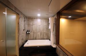 Koupelna v ubytování Pyeongchang Space hubt Hotel & Resort