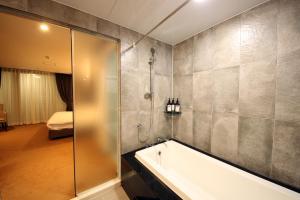 Koupelna v ubytování Pyeongchang Space hubt Hotel & Resort