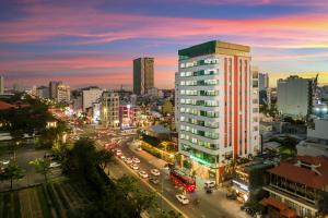 Nespecifikovaný výhled na destinaci Danang nebo výhled na město při pohledu z hotelu