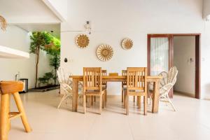 Et opholdsområde på Villa Canggu