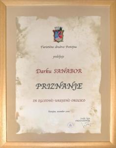 Certifikát, hodnocení, plakát nebo jiný dokument vystavený v ubytování Guesthouse Sanabor