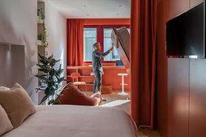 Μια τηλεόραση ή/και κέντρο ψυχαγωγίας στο C3 Alojamiento moderno junto a la Catedral, Santander