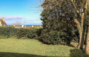 a large bush next to a tree in a yard at 3 Bedroom Stunning Home In Plougasnou in Plougasnou