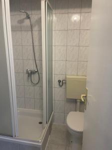 Koupelna v ubytování Apartmány Júlia