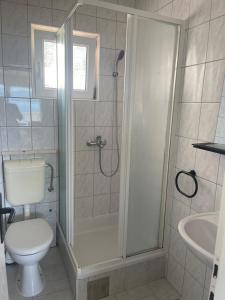 Koupelna v ubytování Apartmány Júlia
