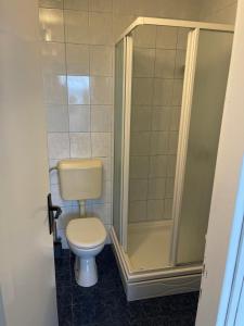 Koupelna v ubytování Apartmány Júlia