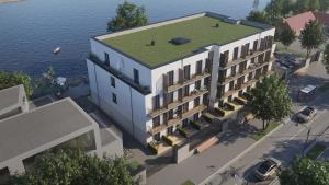 Výhled na řeku, která protéká v blízkosti apartmánu