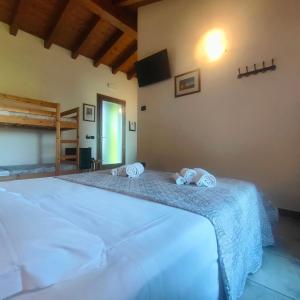 Postel nebo postele na pokoji v ubytování Agriturismo borgo del mincio