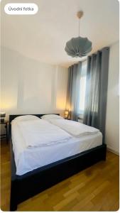 Ένα ή περισσότερα κρεβάτια σε δωμάτιο στο Apartmán l Praha centrum